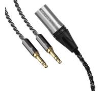 Linkidea Câble audio de mise à niveau compatible avec Hifiman Sundara, Ananda, Arya, HE400SE, HE4XX, HE-400i, Denon AH-D600 AH-D7200 6N OCC (noir 1,5 m) (XLR 4 broches mâle)