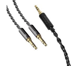 Linkidea Câble audio Upgrade 6N pour casques HiFiman Edition XS, Sundara, Arya, HE400SE, Ananda, Denon AH-D7200, câble de remplacement 3,5 mm vers double jack 3,5 mm mâle (1,5 m)