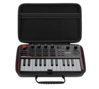 Linkidea Coque rigide compatible avec Akai Professional MPK Mini MK3-25 touches USB MIDI et sac de transport pour clavier Gris foncé