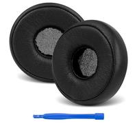 Linkidea Coussinets de rechange pour casque sans fil AKG N60NC, ne conviennent pas pour N60NC filaire (cuir protéiné/noir)