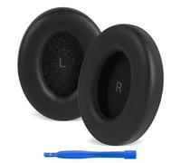 Linkidea Coussinets de rechange pour casque sans fil Sennheiser Momentum 4 (cuir protéiné/noir)