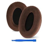 Linkidea Coussinets de rechange pour casque Sennheiser HD 515/518/555/595/598/598SE/560s/380/559/569/PC350/PC360/Game One/HMEC250 (Velour/Marron)