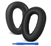 Linkidea Coussinets de rechange pour casque Sennheiser PXC 550 PXC 550-II sans fil MB660UC MB660MC (cuir protéine/noir)