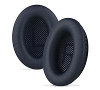 Linkidea Coussinets pour casque Bose QC45/QC35/QC35 ii/QC25/QC15, AE2/AE2i/AE2w SoundTrue, SoundLink (cuir protéiné/bleu nuit)