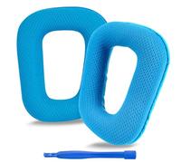 Linkidea Coussins d’Oreille de Rechange pour Logitech G430, G930, G35, F450, G432, G332, Housses d’Oreille (Maille/Bleu)