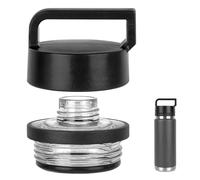 Linkidea Couvercle de Bouteille d'eau avec poignée Compatible avec la Bouteille Yeti Rambler 18 oz/26 oz/36 oz/46 oz/64 oz Chug Cap, Couvercle de Remplacement pour Bouteille d'eau Chug (Noir) (1)