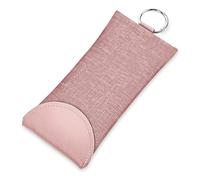 Linkidea Étui à lunettes de soleil extra large, sac souple de rangement pour lunettes de soleil en cuir végétalien compatible avec CELINE CL40227U Versace VE4395 Gucci GG0595S GG0875S (Rose)