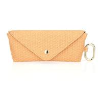 Linkidea Étui à lunettes de soleil surdimensionné, étui pour lunettes à monture large, sac de voyage pour lunettes compatible avec Ray-Ban Double Bridge Round/Elliot Square/Old Aviator (Jaune)