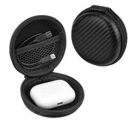 Linkidea Étui de transport pour casque compatible avec AirPod, JayBird, Bose SoundSport, Jabra, étui de protection rigide avec câble et chargeur (noir)