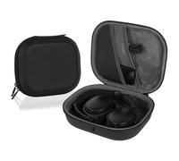 Linkidea Étui de transport pour casque compatible avec Bose QC Ultra II, Sennheiser PXC550II, Logitech H820e, coque de protection rigide de rechange avec câble, rangement pour chargeur (noir)
