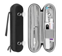 Linkidea Étui de voyage pour brosse à dents électrique avec ventilation et poche pour chargeur, compatible avec Oral-B iO Series, Philip Sonicare, étui de rangement rigide pour brosse à dents