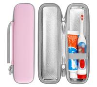 Linkidea Étui de voyage pour brosse à dents électrique pour enfants avec doublure étanche, coque rigide portable, boîte de rangement de protection compatible avec Philips Sonicare HX3601, batterie