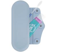 Linkidea Étui de voyage pour brosse à dents manuelle avec fermeture magnétique, compatible avec Colgate ExtraClean, Oral-B CrossAction, sac de transport en silicone pour dentifrice, boîte de rangement