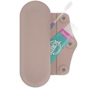 Linkidea Étui de voyage pour brosse à dents manuelle avec fermeture magnétique, compatible avec Colgate ExtraClean, Oral-B CrossAction, sac de transport en silicone pour dentifrice, boîte de rangement