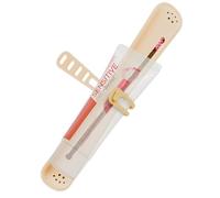 Linkidea Étui de Voyage pour Brosse à Dents Manuelle avec Sangle pour Dentifrice, récipient en Silicone, Rangement de Protection Compatible avec Oral-B CrossAction, Colgate 360 Optic White Advanced