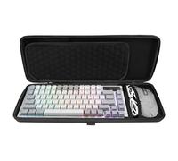 Linkidea Étui de voyage rigide pour clavier et souris compact à 75 %, ordinateur 84 touches sans fil/filaire, housse de protection pour clavier sans fil, compatible avec ASUS ROG Azoth 75 %