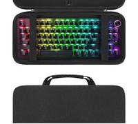 Linkidea Étui de voyage rigide pour clavier TKL, ordinateur 87 touches, étui de transport, sac de rangement de protection, compatible avec clavier Razer Huntsman V2 TKL Tenkeyless