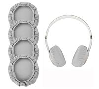 Linkidea extensible Tissu couvertures de coussinets pour Beats Solo3, Solo2, Solo HD, Mixr, EP, AKG Y500, Y50BT, Y45BT casque Oreillette couvertures/extensible, hygiéniques lavables Coussinets protecteurs (Gris 2 paires)