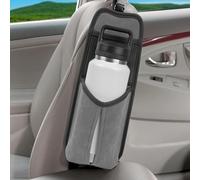 Linkidea Grand Porte-Bouteille latéral pour siège de Voiture Compatible avec Owala FreeSip 24 oz/32 oz, Yeti Rambler 26 oz/36 oz, Grand Organisateur de Rangement Suspendu pour siège (Gris)