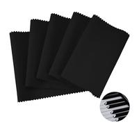 Linkidea Housse de clé anti-poussière en tissu doux anti-poussière pour clavier de piano acoustique et numérique 88 touches (noir classique)