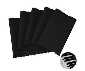 Linkidea Housse de nti-poussière en tissu doux anti-poussière pour clavier de piano acoustique et numérique 88 touches (noir classique)
