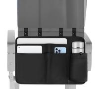 Linkidea Housse de protection pour plateau d'avion, organiseur de dossier et rangement pour effets personnels, accessoires de voyage, essentiels de voyage en avion (noir) (Fixation sous le bureau)