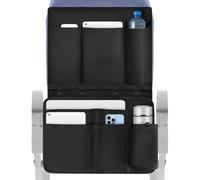 Linkidea Housse de protection pour plateau d'avion, organiseur de dossier et rangement pour effets personnels, accessoires de voyage, essentiels de voyage en avion (noir) (Pack combiné)