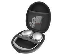 Linkidea Housse de transport pour casque compatible avec Bose QuietComfort QC45, QC35, QC35ii, AE2w, AE2i, AE2, sac de voyage à coque rigide avec câble, rangement pour chargeur (gris foncé)