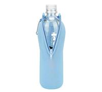 Linkidea Housse jetable pour Bouteille d'eau Compatible avec Smartwater 16.9/20Fl Oz et Evian 16.9Fl Oz, Housse Isotherme en néoprène avec Fermeture éclair verrouillable (1 Paquet/Bleu Clair)