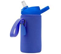 Linkidea Housse pour Bouteille d'eau Compatible avec CamelBak Eddy+ Tritan 14 oz, Bouteille Enfant en Acier 12 oz, Sac Porte-Bouteille avec étiquette Nominative, Bleu Marine
