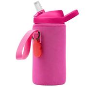Linkidea Housse pour Bouteille d'eau Compatible avec CamelBak Eddy+ Tritan 14 oz, Bouteille Enfant en Acier 12 oz, Sac Porte-Bouteille avec étiquette Nominative, Rose Rouge