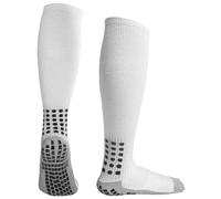 Linkidea KidsFootballGrip Lot de 2 paires de chaussettes antidérapantes pour enfants de 6 à 11 ans avec coussinets antidérapants, prévention des ampoules, rembourrage en serviette (blanc), blanc, One