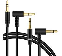 Linkidea Lot 2 câbles audio de rechange compatibles avec Skullcandy Hesh 3, Hesh 2, Hesh, Crusher Evo, Crusher ANC, Crusher Wireless, Grind, Venue, Mix Master, cordon auxiliaire TRS de 3,5 mm (1,5 m)
