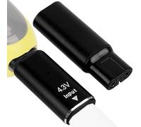 Linkidea Lot 2adaptateurs de Rasoir Type-C 4,3 V compatibles avec Philips OneBlade QP2520 QP2515 QP2620, tête de convertisseur Charge O Blade, convertisseur Chargeur de Rasoir USB-C (Noir) (4.3V)