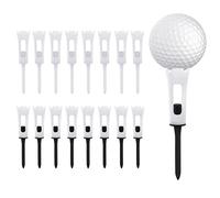 Linkidea Lot de 16 Tees de Golf en Plastique à 4 Dents de 8,9 cm, Performance Professionnelle, Faible résistance, Absorption des Chocs, Accessoires de Golf