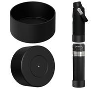 Linkidea Lot de 2 bottes de bouteille d'eau compatibles avec Stanley Quick Flip GO 710 ml, IceFlow à débit rapide de 473,6 g - Housse de protection en silicone pour bouteille d'eau (noir)