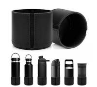 Linkidea Lot de 2 bottes d'eau en cuir végétalien compatibles avec Contigo Byron 473,6 g, THERMOS FUNTAINER 473,6 g, universel de 6,8 cm à 7,3 cm, protecteur pare-chocs pour fond de bouteille