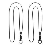 Linkidea Lot de 2 colliers de lunettes de soleil avec anneau de lunettes en alliage réglable, Noir , XL