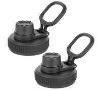 Linkidea Lot de 2 couvercles de bouteille d'eau à large ouverture avec poignée, compatibles avec les bouteilles Hydro Flask à large ouverture 12/16/18/20/32/40/64 oz (Noir)