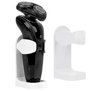 Linkidea Lot de 2 crochets adhésifs pour rasoir électrique, support mural réglable pour rasoir électrique, organisateur de douche pour rasoir électrique Braun série 5, série 6