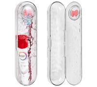 Linkidea Lot de 2 étuis de voyage pour brosse à dents en plastique anti-poussière pour le camping, les voyages, compatible avec Colgate Extra Clean, Oral-B CrossAction (transparent)