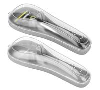 Linkidea Lot de 2 étuis pour rasoir, étui rigide de protection pour rasoir de voyage portable, boîte de protection pour rasoir manuel compatible avec Fusion 5 ProGlide, Sensor 3 (Gris)