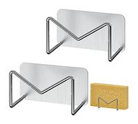 Linkidea Lot de 2 porte-éponges pour évier en acier inoxydable