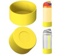 Linkidea Lot de 2 Protections antidérapantes pour Bouteille d'eau Owala FreeSip 473 ML et FreeSip Tritan 750 ML, en Silicone (Jaune)