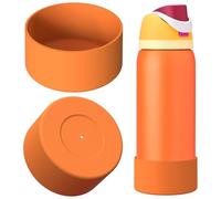 Linkidea Lot de 2 protections pour bouteille d'eau compatibles avec la bouteille de sport Owala FreeSip 32 oz, protection antidérapante en silicone pour le fond de la bouteille (Orange)