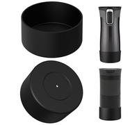 Linkidea Lot de 2 protège-Bouteilles compatibles avec Contigo West Loop 2.0 16oz/20oz/24oz, Huron 2.0 16oz/20oz, Protection antidérapante en Silicone (Noir)
