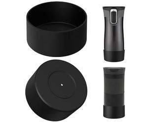 Linkidea Lot de 2 protège-Bouteilles compatibles avec Contigo West Loop 2.0 16oz/20oz/24oz, Huron 2.0 16oz/20oz, Protection antidérapante en Silicone (Noir)