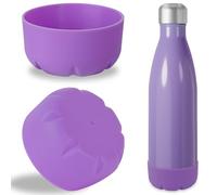 Linkidea Lot de 2 protège-Bouteilles compatibles avec Les Bouteilles de 50 cl Original, BJPKPK et Mira Cascade Cola, avec Protection en Silicone (Violet)