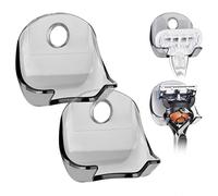 Linkidea Lot de 2 Support pour Rasoir de Douche, Montage Mural Autocollant, Organisateur de Salle de Bain, compatible avec Gillette Venus & Fusion5 Proglide Proshield, Série NFL (Gris)