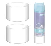 Linkidea Lot de 2 supports antirouille pour flacons de gel et crème à raser, fond en silicone pour comptoir de salle de bain, compatible avec les flacons Aveeno, Gillette et Nivea Men de 7 oz (blanc)
